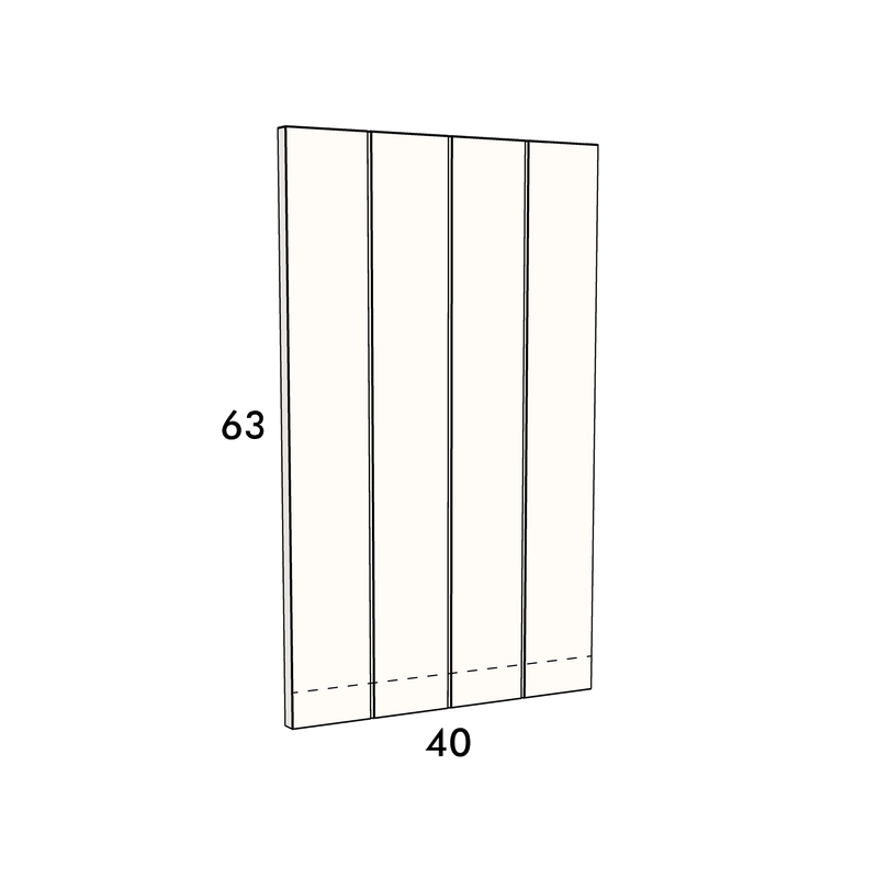 40cm wide, 63cm high cupboard door to fit an IKEA Metod kitchen cabinet